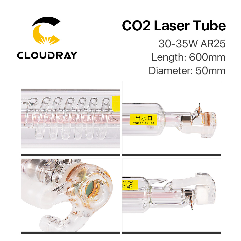 Laser Tube Replacement - AR25 30-35W CO2 Laser Glass Tube,
