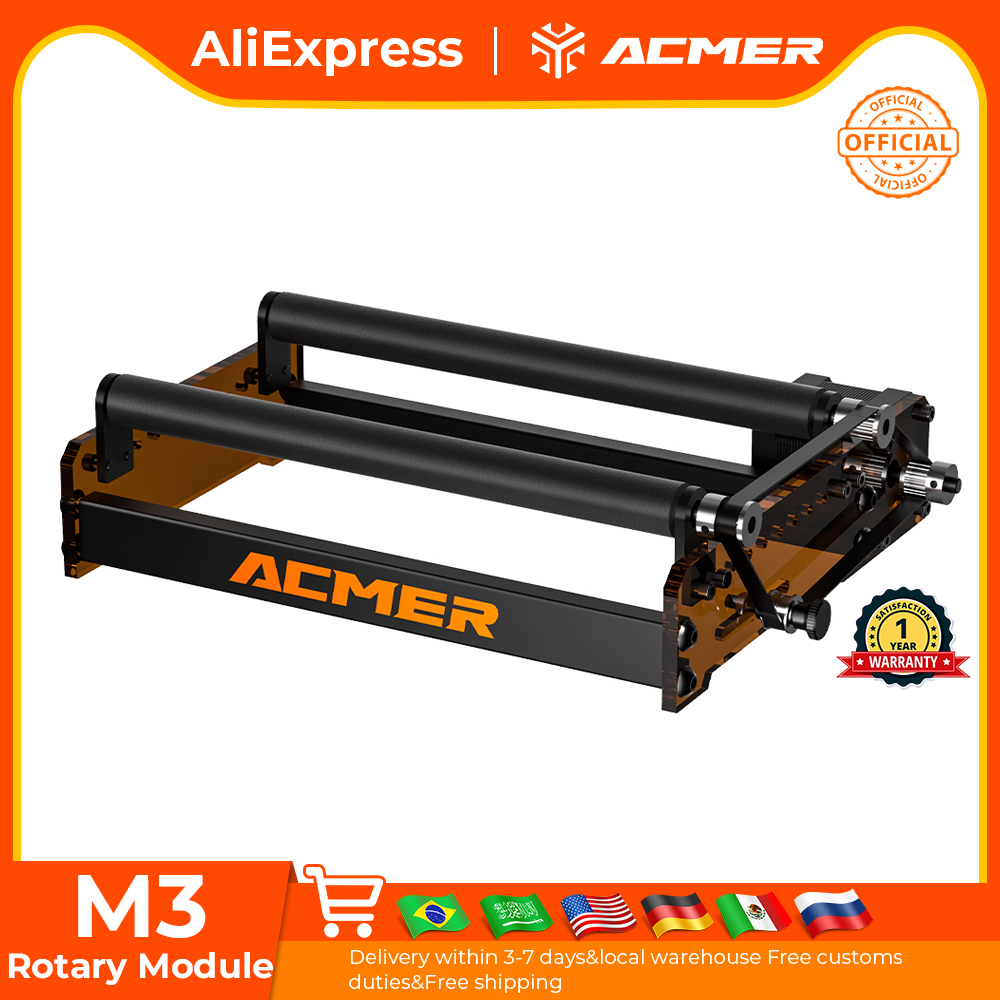 Laser Engraving Software - ACMER M3 Laser Rotary Roller 360°