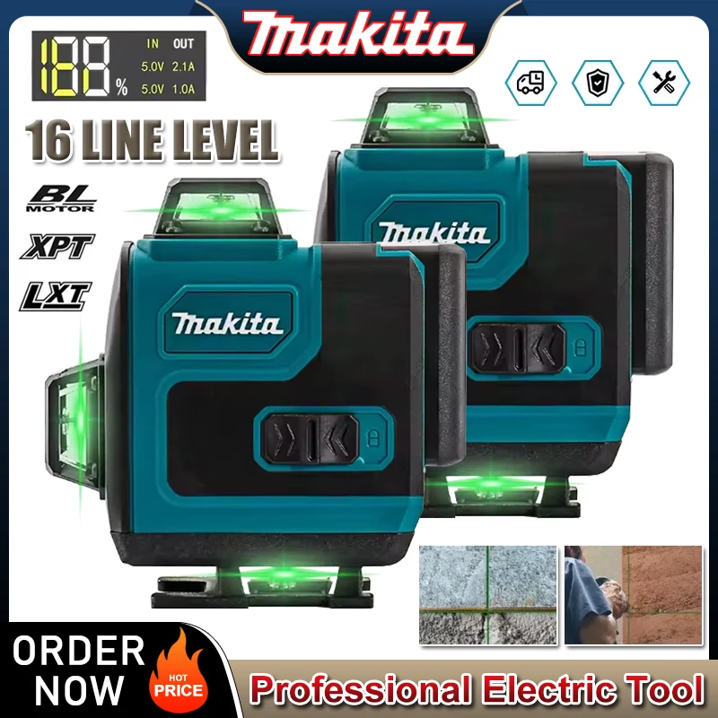 Industrial Laser Alignment Tool - Makita 16-Line Cross Level 360 Horizontal
