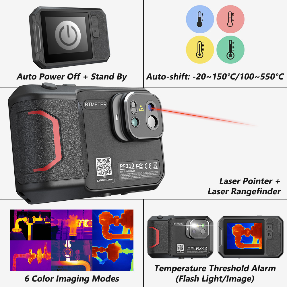 Industrial Laser Guide - 256x192 Thermal Camera Guide Handheld Infrared