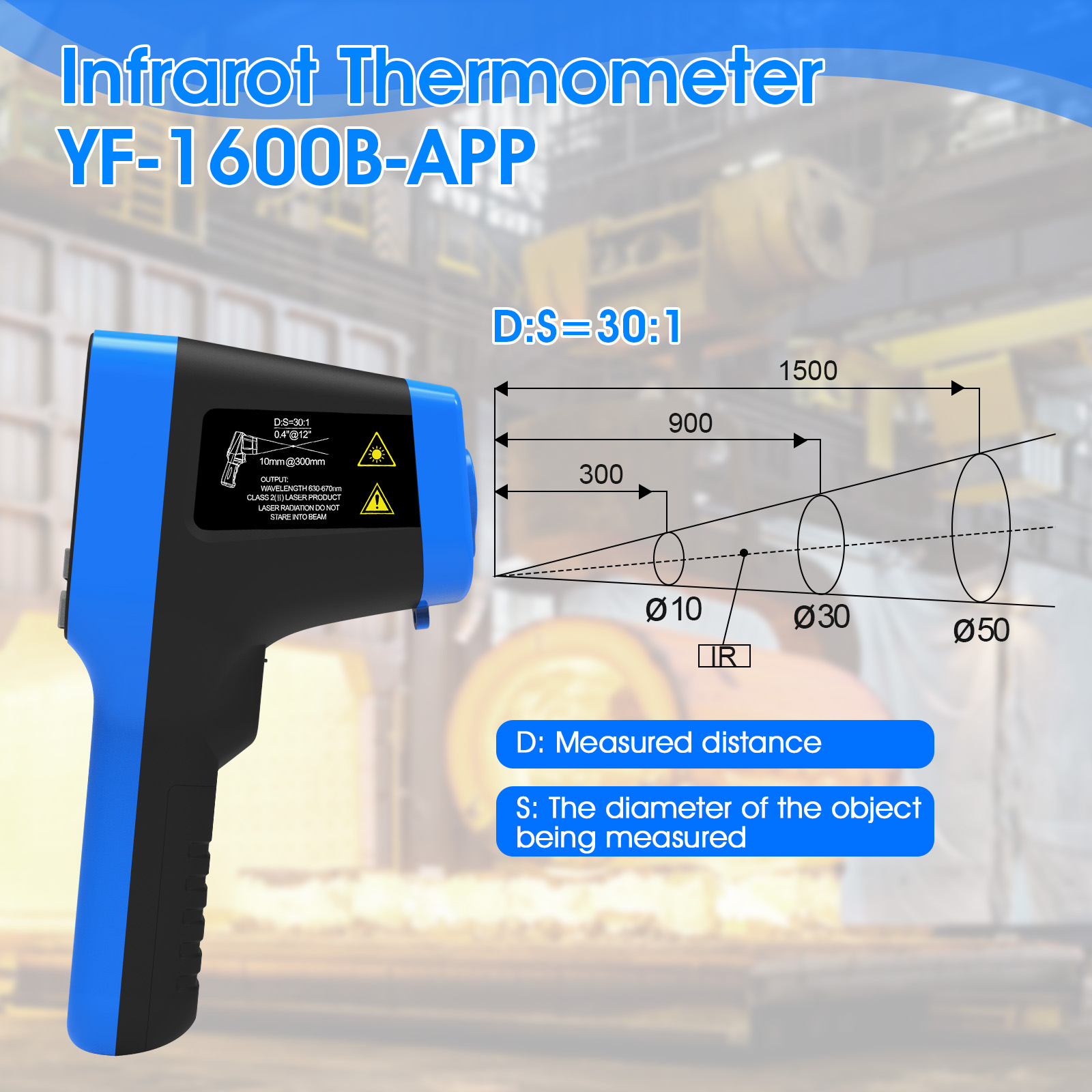Industrial Thermometer Gun -50 - Industrial Laser Types recension och pris
