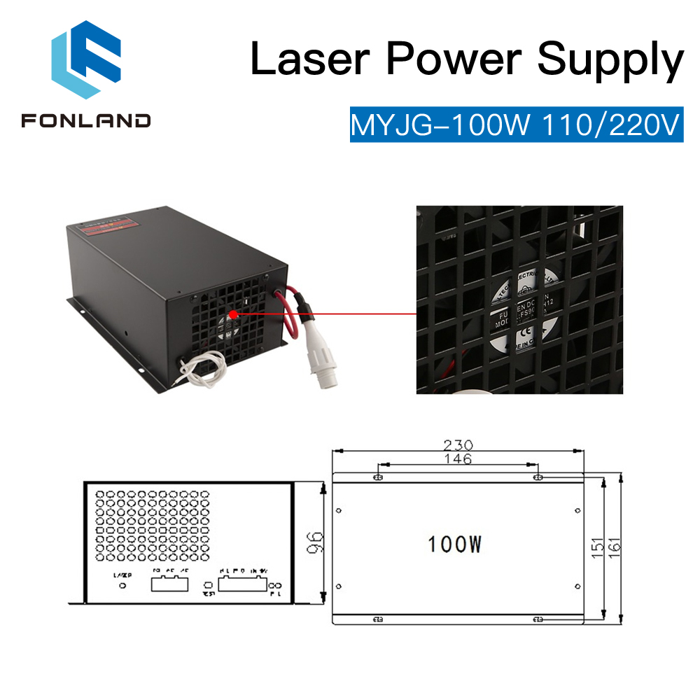 Fonland 100W CO2 Laser Power S - Laser Tube Replacement recension och pris