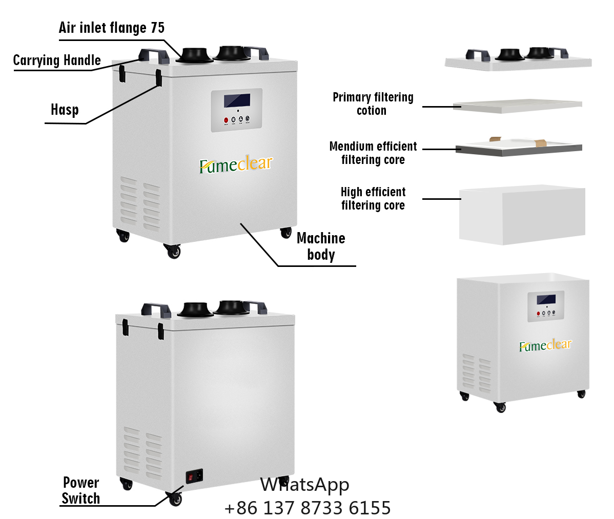 CE Approved Portable Fume Extr - Industrial Laser Cutters recension och pris