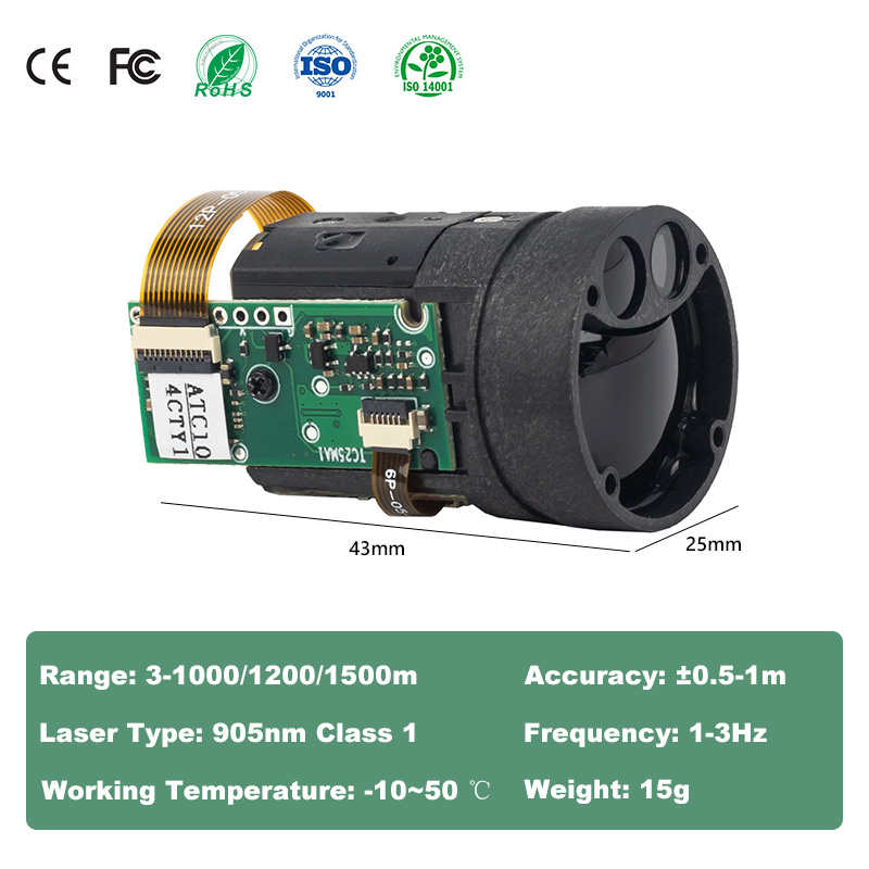Light Weight 1000m Night Visio - Industrial Laser Distance Measuring Device recension och pris